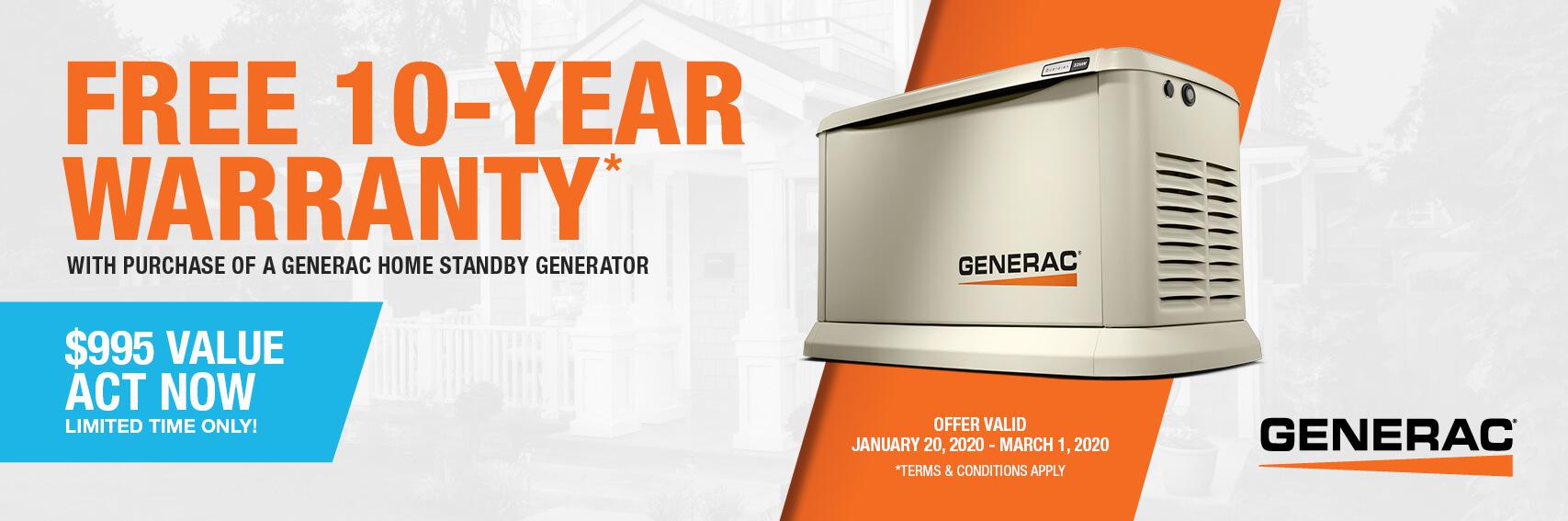 Homestandby Generator Deal | Warranty Offer | Generac Dealer | Cleveland, TN